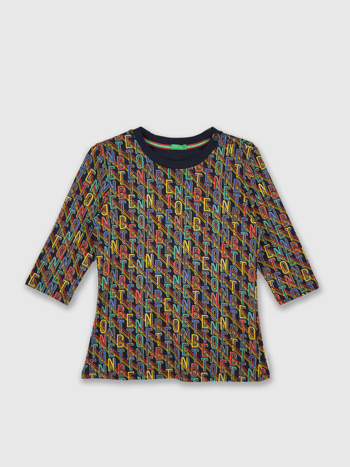 Short Sleeve Tee With Aop And Btn On Shoulder image number 7